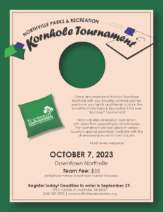 2023 cornhole tournament flyer