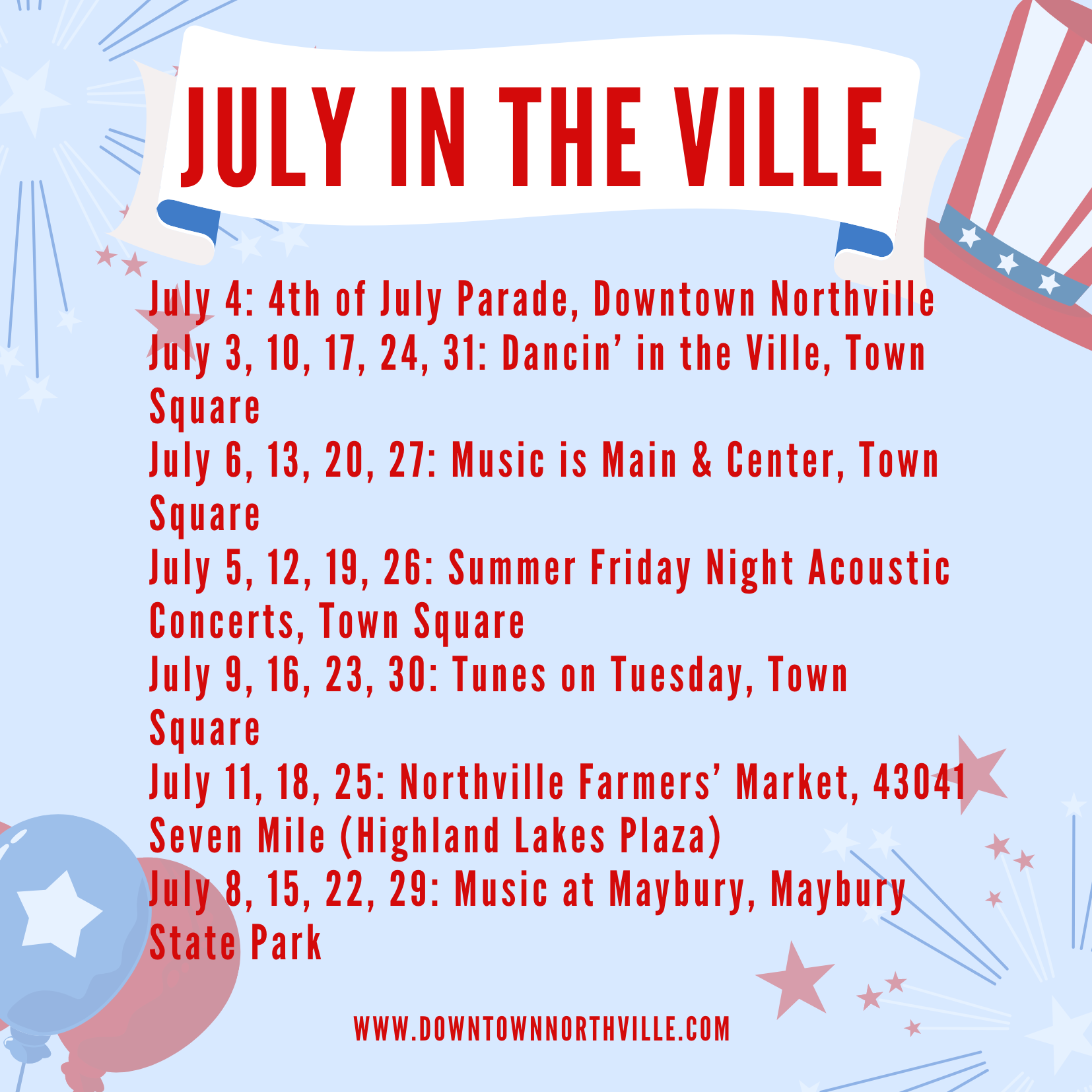 july in the ville