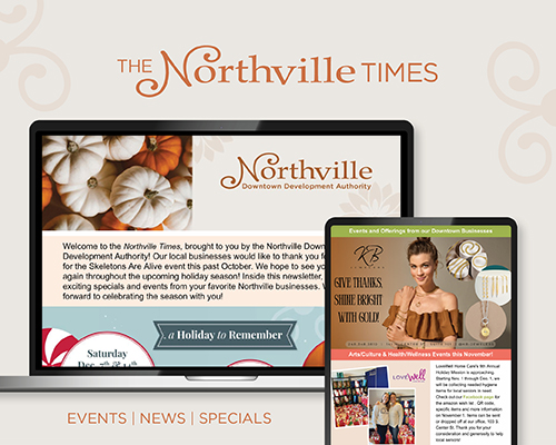 Northville Times newsletter advertisement: events, news, specials.